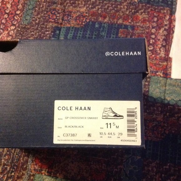 Cole Haan Men's GrandPro Crossover Black Leather WR Sneakerboots - 11.5M - NIB - Picture 10 of 12